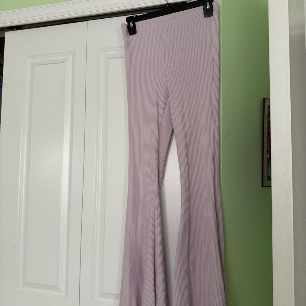 Small Aerie ribbed Purple Flare leggings Boot Cut Style